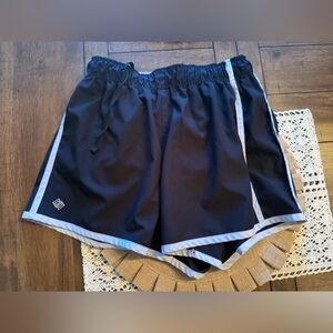 ZELOS Black and White Athletic Shorts